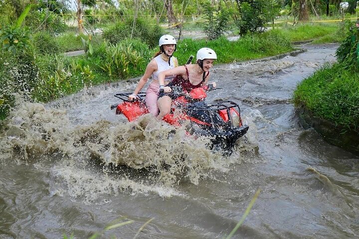 Bali ATV Fahrt Ubud Wasserfall, Reisfeld, Fluss, KingKong-Tempel Höhle