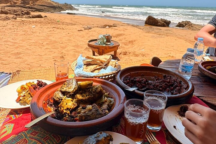 Essaouira Waterfall Caminata y paseo costero con Tagine, Pesca