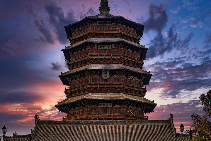 Datong 8 timmars charter Yungang Grottoes och hängande tempel