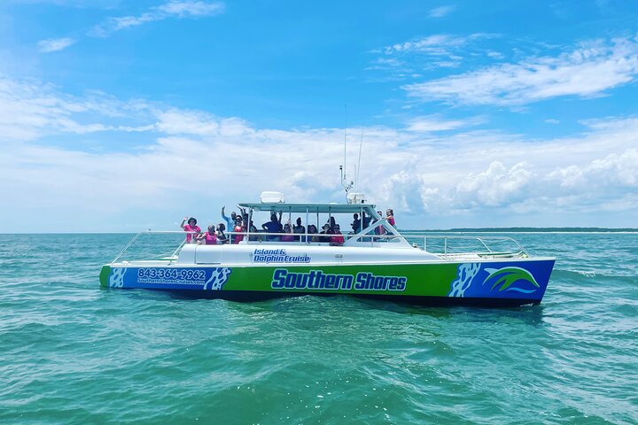 Katamaran delfin cruise i Myrtle Beach med Barrier Island stopp