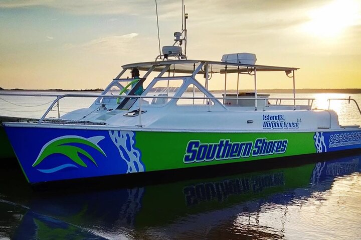 Katamaran delfin cruise i Myrtle Beach med Barrier Island stopp