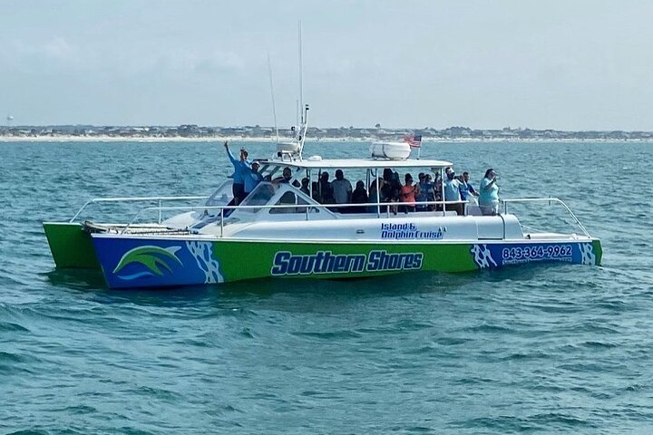 Katamaran delfin cruise i Myrtle Beach med Barrier Island stopp