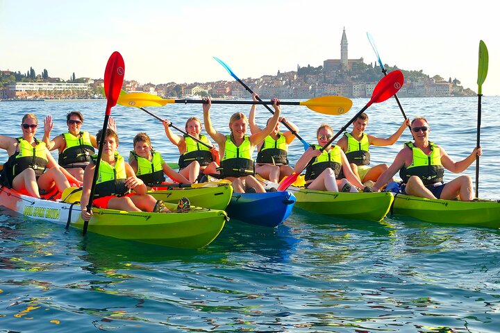 Rovinj fantastisk kajak tur-fri drikke & snorkling & spring & billeder