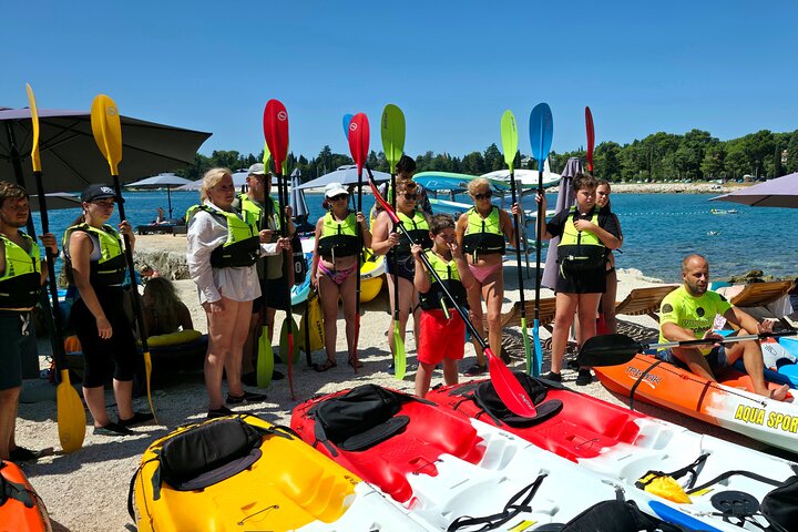 Rovinj fantastisk kajak tur-fri drikke & snorkling & spring & billeder