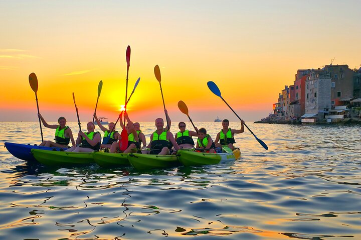 Rovinj fantastisk kajak tur-fri drikke & snorkling & spring & billeder