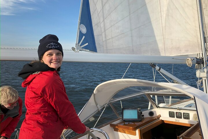 Experiência de navegação privada ao longo da costa sul do Maine