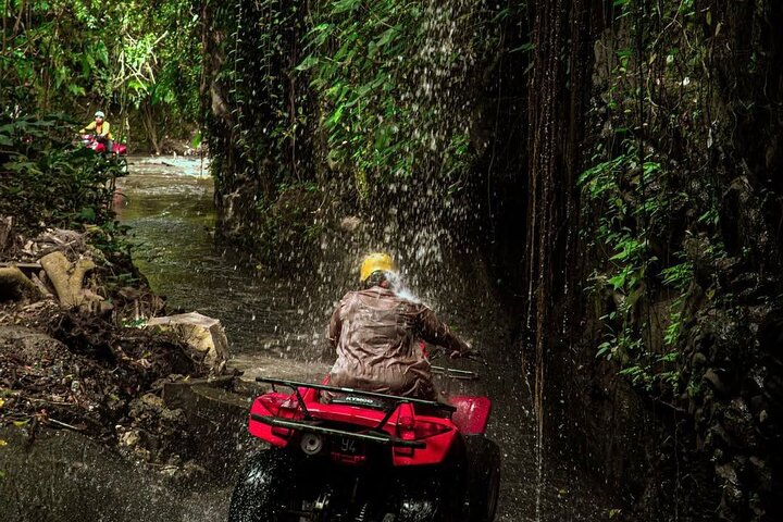 Bali ATV Fahrt Ubud Wasserfall, Reisfeld, Fluss, KingKong-Tempel Höhle