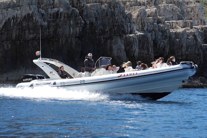 Excursion en bateau rapide à Karaburun, à la grotte Haxhi Ali et à l'île de Sazan