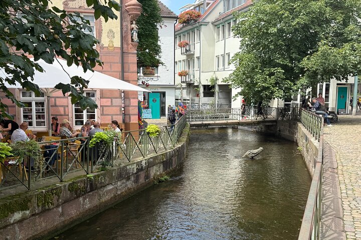 Fly från staden Freiburg im Breisgau stadspromenad med pussel