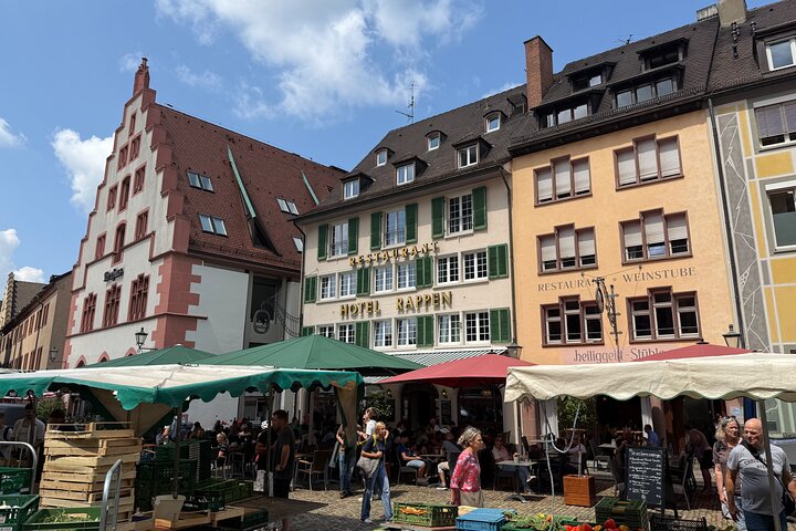 Fly från staden Freiburg im Breisgau stadspromenad med pussel