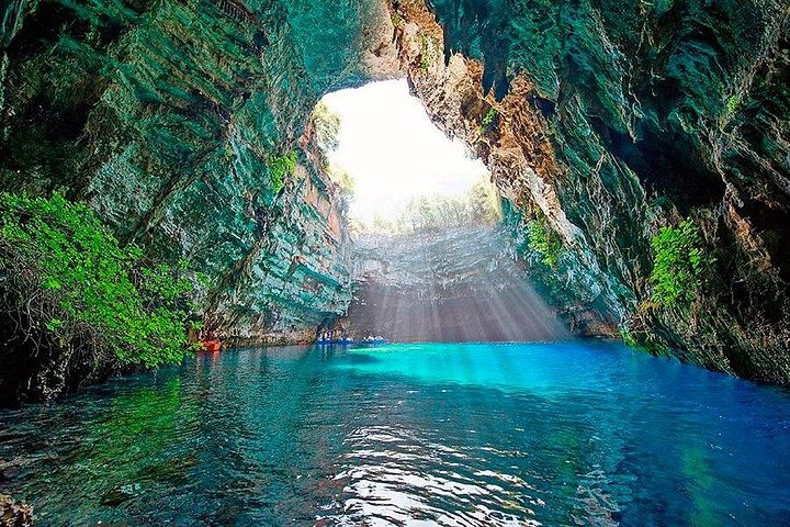 Kefalonia : Melissani, Drogarati & Beach Tour met kleine groep