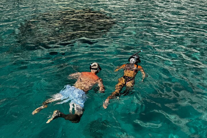 Passeio de barco em Cagliari: 5 paradas para nadar, mergulho com snorkel e aperitivo da Sardenha.