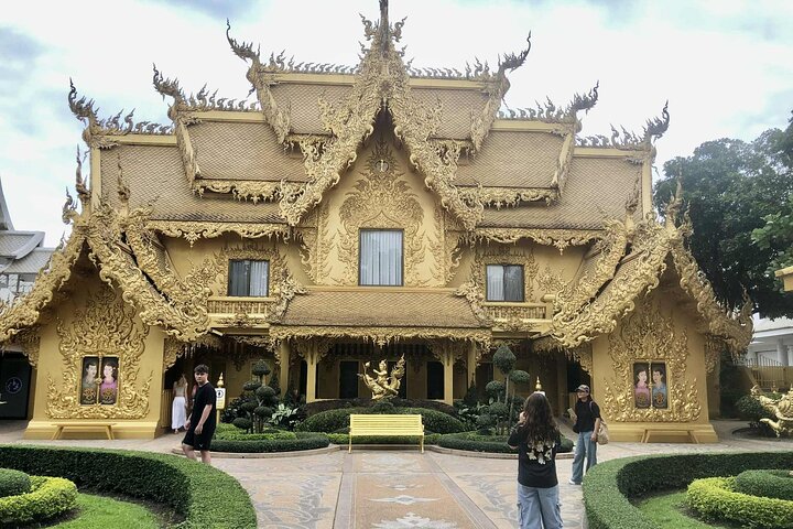 Gyllentriang Thailändsk Myanmar Laos gräns Khongfloden Gamla staden