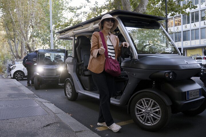 Roma privat golfbil med henting fra hotellet og hjemmelaget iskrem