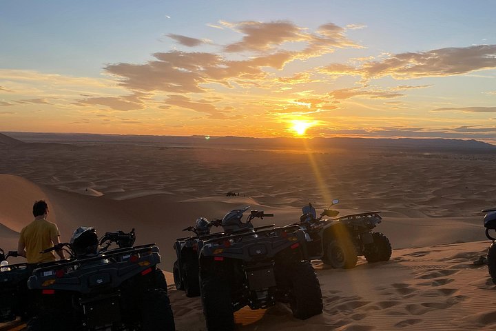 Merzouga Desert Quad Excursion: Best Sunrise or Sunset in 1 Hour!