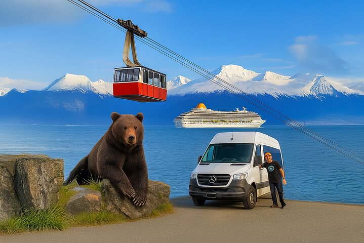 Traslado en crucero de Whittier a Anchorage con vida silvestre y tranvía