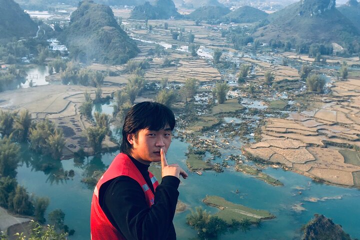 Heldagstur i Cao Bang Ban Gioc Waterfall Angel Eye Mountain