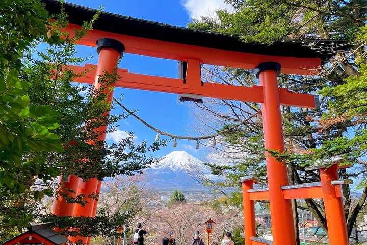 Spectaculaire croisière sur le mont Fuji et le lac, nouilles faisant l'expérience
