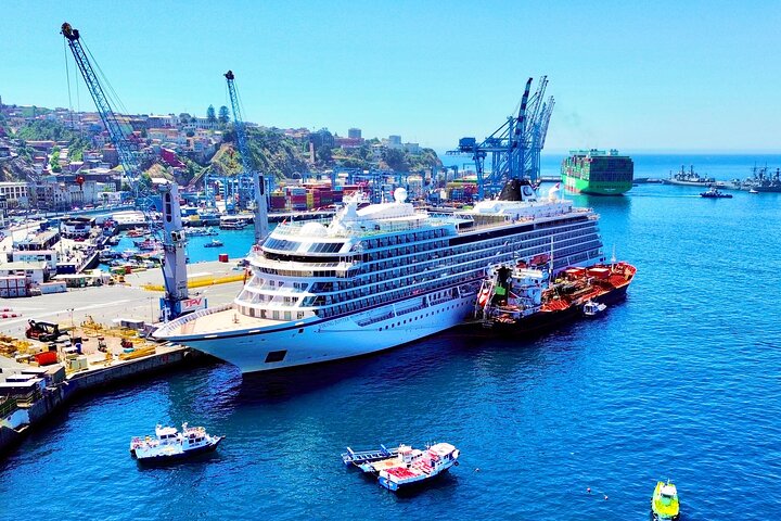 Post Cruise Tour Valparaiso och Winery lämnar flygplats eller hotell