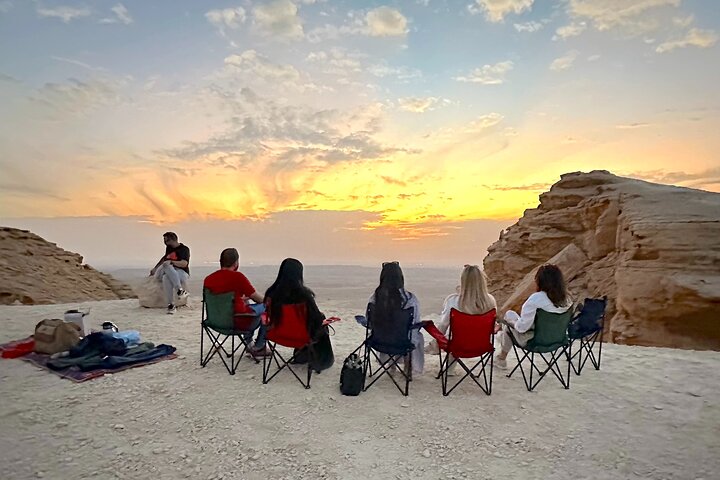 Sunset Edge of the World with Deers & Camels 4x4 Adventure Riyadh
