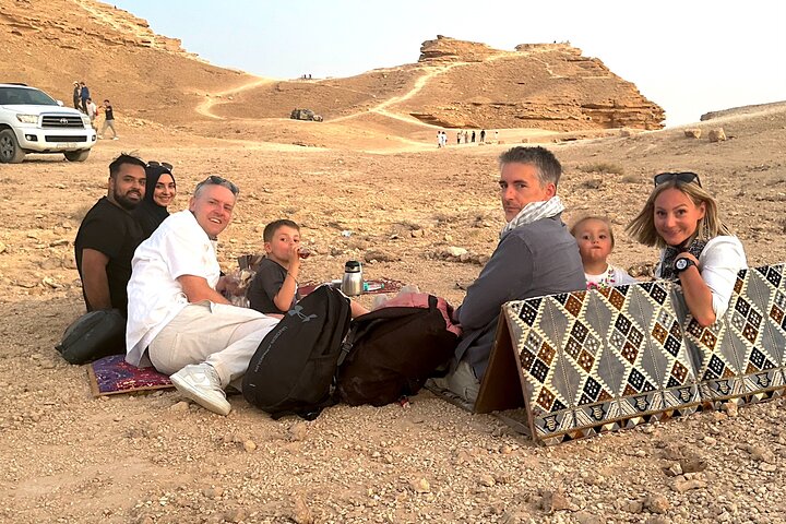 Sunset Edge of the World with Deers & Camels 4x4 Adventure Riyadh