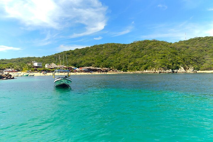 Excursão privada 9 Bayes of Huatulco a San Agustin + esportes Pesca