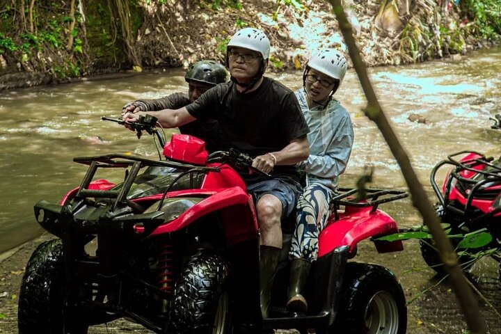 Bali ATV Fahrt Ubud Wasserfall, Reisfeld, Fluss, KingKong-Tempel Höhle