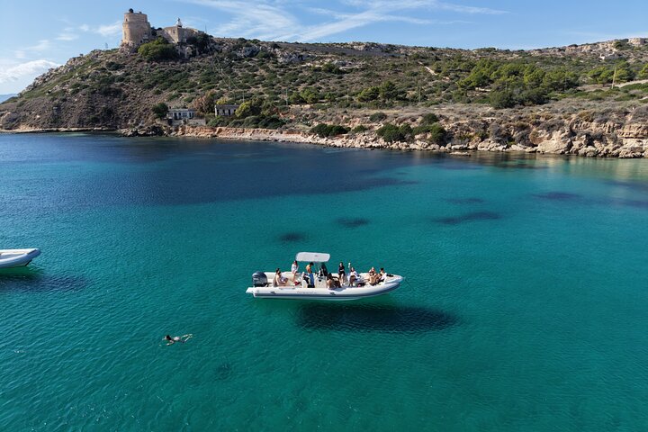 Sella del Diavolo båttur: 4 svømmestopp, snorkling, Prosecco