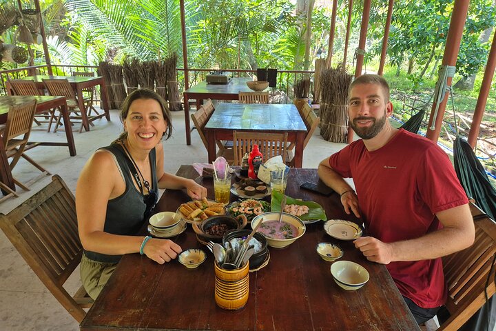 Ben Tre Mekong Zig Zag: Skoter, segelbåt och mat (hel dag)