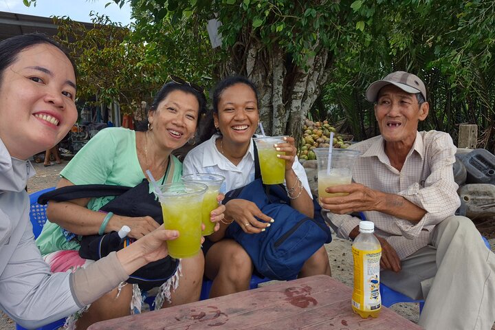 Ben Tre Mekong Zig Zag: Skoter, segelbåt och mat (hel dag)