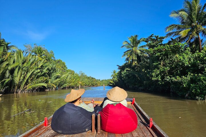 Ben Tre Mekong Zig Zag: Skoter, segelbåt och mat (hel dag)
