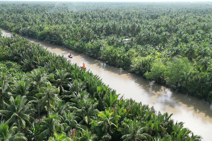 Ben Tre : Scooter, Kultur, Segelbåt och Mekongmat (halvdag)