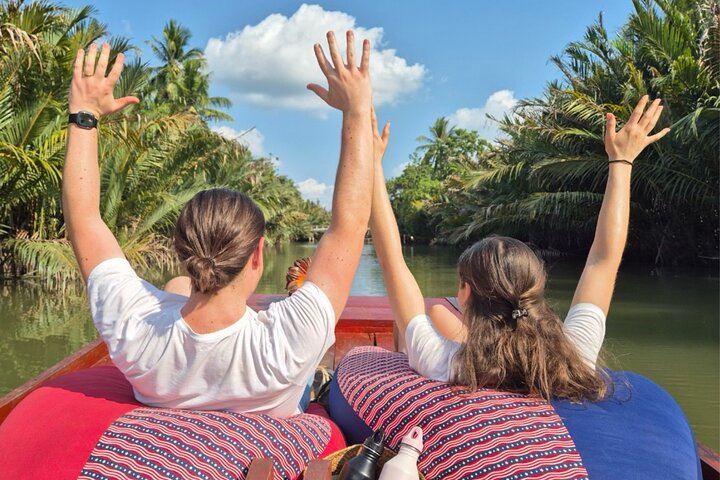 Ben Tre Mekong Zig Zag: Skoter, segelbåt och mat (hel dag)