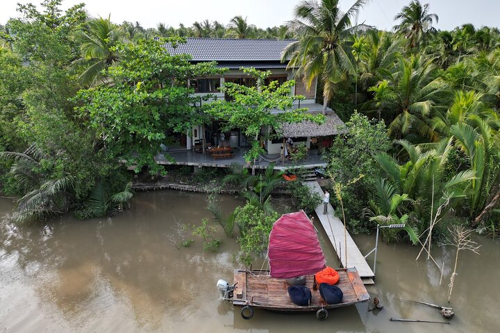 Ben Tre Mekong Zig Zag: Skoter, segelbåt och mat (hel dag)