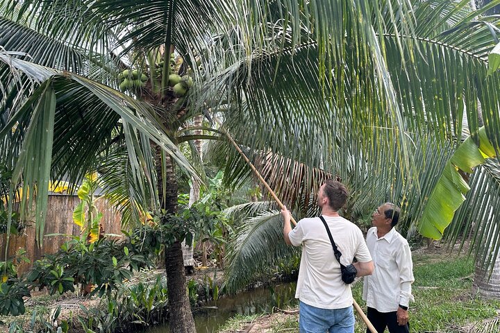Ben Tre Mekong Zig Zag: Skoter, segelbåt och mat (hel dag)