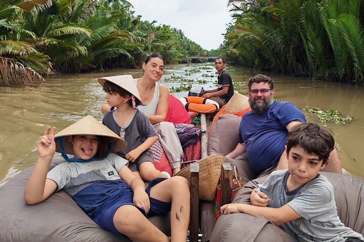 Ben Tre Mekong Zig Zag: Skoter, segelbåt och mat (hel dag)