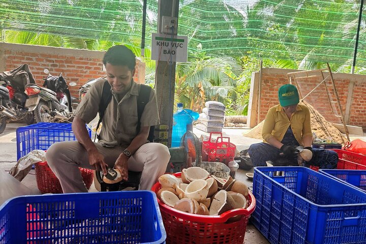 Ben Tre Mekong Zig Zag: Skoter, segelbåt och mat (hel dag)