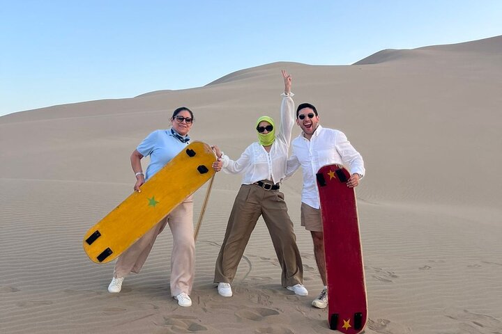 Från Ica eller Huacachina: Buggy- och sandboardtur med solnedgång