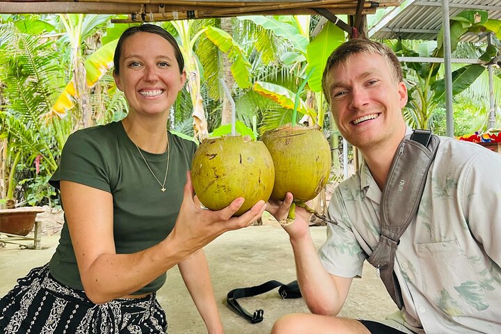 Ben Tre : Scooter, Kultur, Segelbåt och Mekongmat (halvdag)