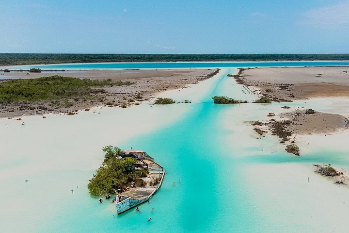 Excursion en planche à pagaie au lever du soleil de Bacalar avec petit déjeuner et photos