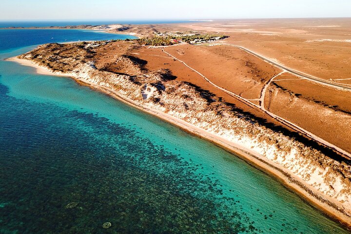 Visite privée à terre : Vol panoramique au-dessus du récif de Ningaloo et transfert