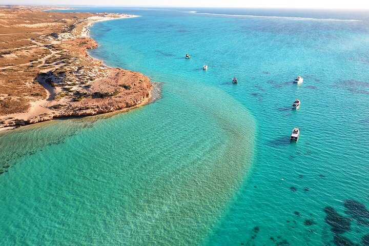 Visite privée à terre : Vol panoramique au-dessus du récif de Ningaloo et transfert