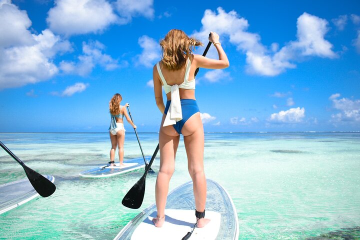 Miyakojima 《Chartered》》With drone photography|Clear SUP & Sea Turtle Snorkel Tour|No additional charge|Full refund guarantee|Free rental and photography
