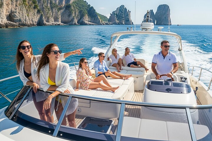 Capri em um dia: passeio de barco + visita à cidade + bar gratuito + brunch