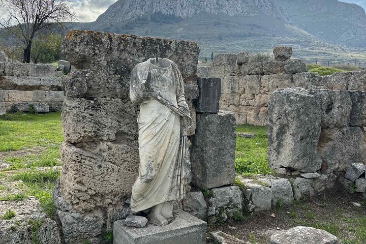 Excursión al antiguo Corinto de Atenas con entradas parada en la playa y recogida