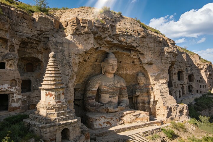 Tour privato di Datong: Meraviglie del Tempio Appeso e delle Grotte di Yungang