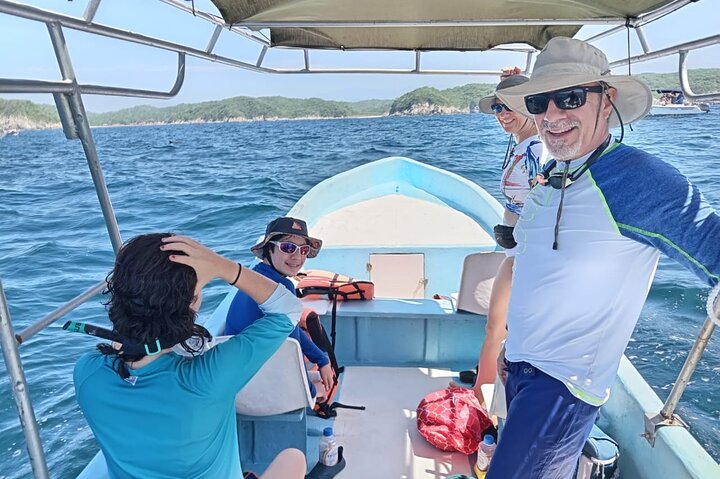 Excursão privada 9 Bayes of Huatulco a San Agustin + esportes Pesca
