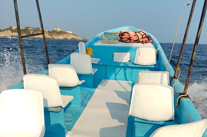 Excursão privada 9 Bayes of Huatulco a San Agustin + esportes Pesca