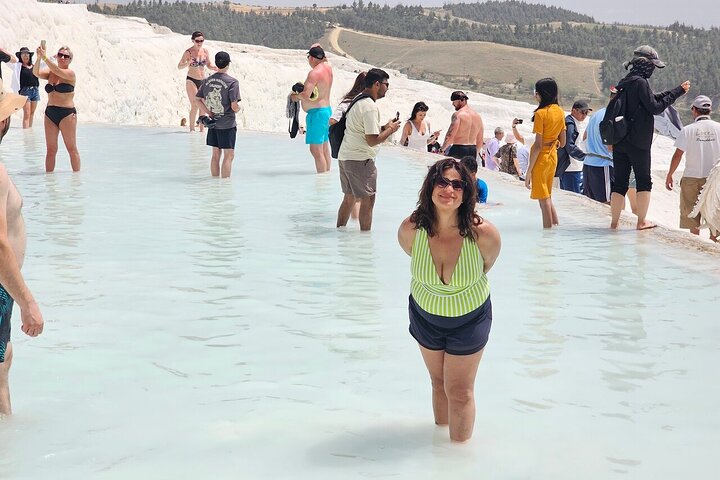 Hoppe over linjen Pamukkale Tour for Crusiers fra Kusadasi Havn