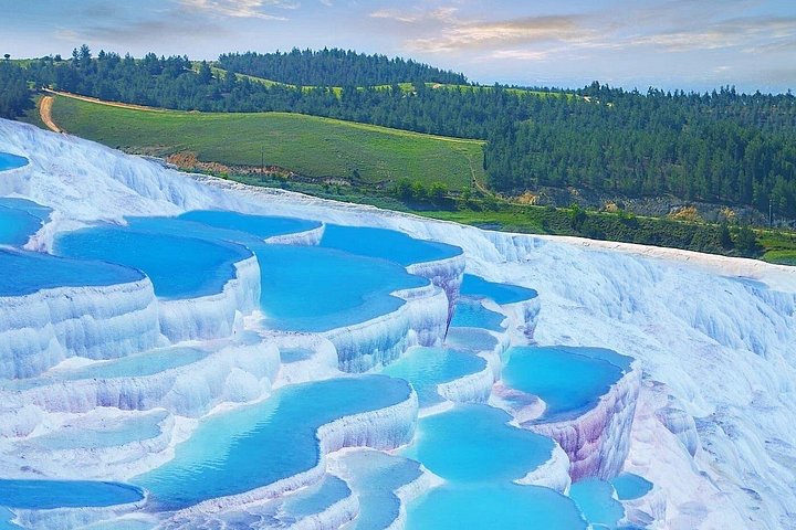 Hoppe over linjen Pamukkale Tour for Crusiers fra Kusadasi Havn